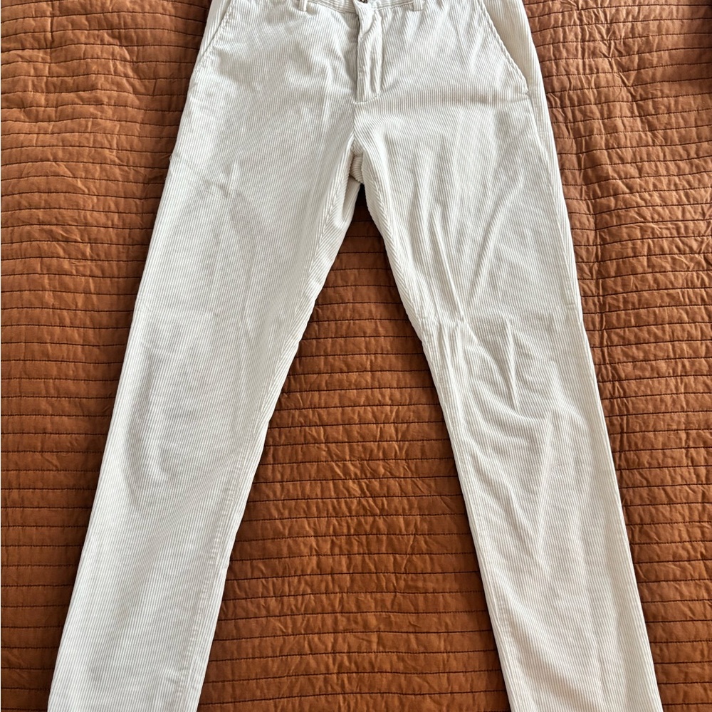 Men's NN07 White Corduroy Pants - Like New